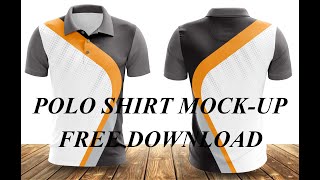 POLO SHIRT MOCKUP FREE DOWNLOAD Mockup for Full Sublimation Printing [upl. by Hildegarde]