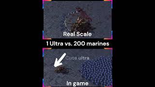 One Real size Ultralisk vs 200 marines starcraft2 gaming blizzard starcraft sc2 games [upl. by Polish]