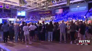 Supporters rally in ECU’s Minges Coliseum for VP Harris’s visit [upl. by Ailatan701]