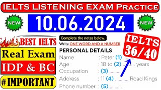 IELTS LISTENING PRACTICE TEST 2024 WITH ANSWERS  10062024 [upl. by Gaye]