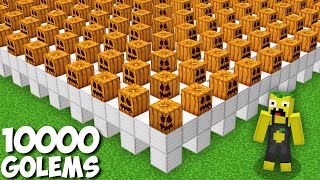 How do I SPAWN 10000 GOLEMS in Minecraft  NEW WAY TO SPAWN SECRET GOLEMS [upl. by Anneirb]