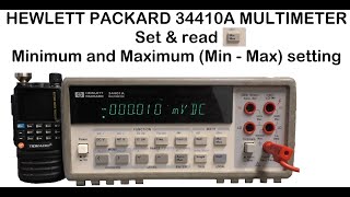 Agilent HP 34410A Multimeter Min–Max Operation [upl. by Amadeo600]