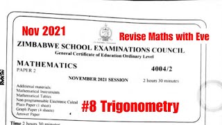 Zimsec Nov 2021 Maths Paper 2 Trigonometry solution [upl. by Soule]