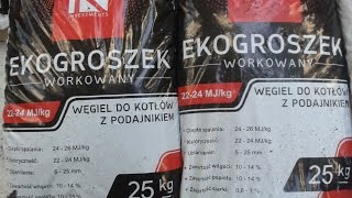 Żnin EKOGROSZEK w Bricomarche  węgiel skład węgla skład opału węgiel transport węgiel cena [upl. by Ryder]