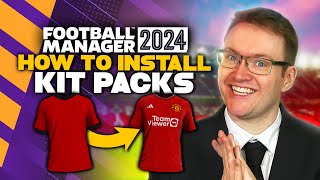 FM24 2D3D Kit Pack Install Guide  How to get real kits into Football Manager 2024 [upl. by Ollehcram]