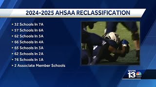 Full list of football teams that changed during AHSAA reclassification [upl. by Adamson]