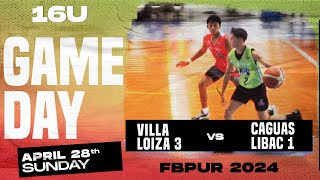 Villas de Loiza 3 vs Caguas Libac 1 FBPUR Novicios Domingo 29 Abril 2024 basketball [upl. by Cadmar]