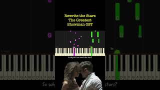 Rewrite the Stars  The Greatest Showman OST piano cover  sheet music amp lyrics [upl. by Lehcar686]