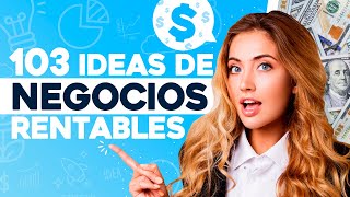 💰103 Ideas de NEGOCIOS RENTABLES FÁCILES 💸 Negocios Rentables para 2025 [upl. by Reginald881]