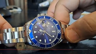 Tevise Submariner homage automatic watch review [upl. by Lucey]