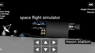 moon station in space flight simulator game  space flight simulator space station  SFS rocket [upl. by Alioz586]