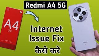 Redmi A4 5G net Nehi chal raha hai how to solve mobile data not working in Redmi internet problem [upl. by Benis]