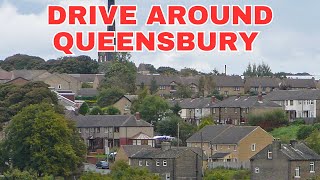 Drive Around Queensbury West Yorkshire England United Kingdom [upl. by Elledoj]