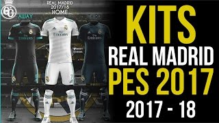 KITS REAL MADRID 1718  PES 2017 PC [upl. by Adnirol234]