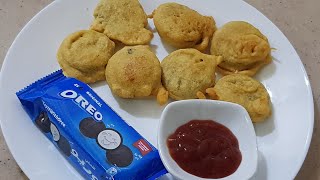 Oreo Bajji recipeEvening SnackOreo recipesOreo Pakoda [upl. by Faubion]