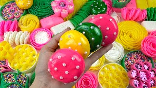 Crushing Soap 58  ASMR Soap  Clay cracking Cutting soap cubes Boxes with starch and glitter [upl. by Nevad]