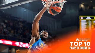 Top 10 Plays  Round 24  202324 Turkish Airlines EuroLeague [upl. by Cataldo]