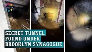 Secret underground tunnel discovered underneath Brooklyn synagogue [upl. by Aetnuahs]