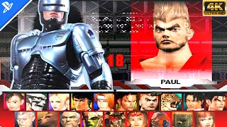 Tekken 3 Secret Robocop yoshimitsu  Arcade Mode Gameplay 4k60fps [upl. by Lomax526]