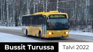 Bussit Turussa Talvi 2022  Buses in Turku Winter 2022 [upl. by Eiuqram122]