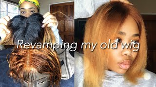 TRANSFORMATION  Let’s revamp my old wig   South African youtuber [upl. by Atilegna225]