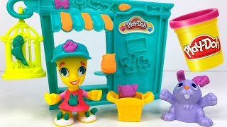 PLAY DOH TOWN VON HASBRO UNBOXING  DER TIERLADEN MIT SEHR VIELE SCHÖNE FORMEN UND SPIELARTEN [upl. by Ardnasal455]