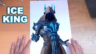 FORTNITE Drawing THE ICE KING  How to Draw ICE KING  StepbyStep Tutorial  Fortnite Season 7 [upl. by Saeger]