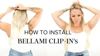 How to Install Bellami ClipIn Hair Extensions [upl. by Nit886]