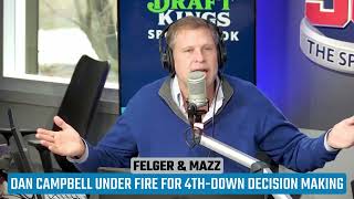 FELGER Analytics Behind Lions 4thDown Decisions  Felger amp Mazz [upl. by Maretz625]