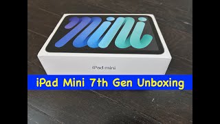 Apple iPad Mini Generation 7 128 GB A17 Pro Chip Space Gray Apple Intelligence Unboxing and Setup [upl. by Conover]