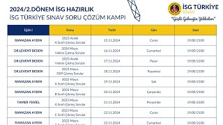 5 Gün Soru Çözümü  İSG Çıkmış Sorular  Kursiyerlerimize Yönelik Eğitimler [upl. by Aerdno]