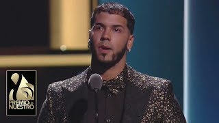 quotHace 6 meses estaba en una celdaquot Anuel AA se gana su primer Premio Lo Nuestro  PLN 2019 [upl. by Natan]