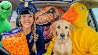 Police Steals Puppy from Rubber Ducky and Alien in Car Ride Chase [upl. by Odlavso65]