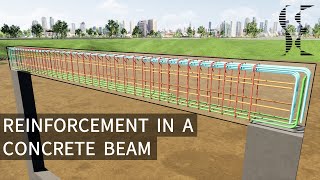 Typical Reinforcement in a Concrete Beam [upl. by Bianka]