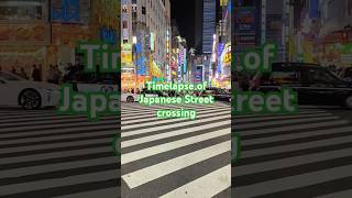 Timelapse of Street crossing in Japan tokyo anime piano placestovisit worldtravel [upl. by Nnaeinahpets]