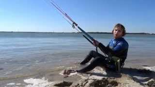 kiteboarding lesson  how to waterstart  One Launch Kiteboarding [upl. by Beore]