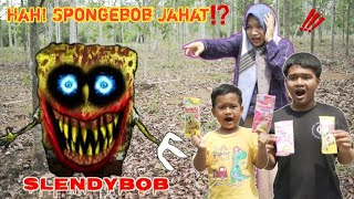 MAKAN ES KRIM KARAKTER SPONGEBOB amp PATRICK DIKEJAR SLENDYBOB [upl. by Maribeth]