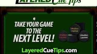 Ultraskin Layered Pool Cue Tips 9ball [upl. by Hsirehc]