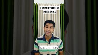 Human Evolution Mnemonics  NEET Shorts 3 [upl. by Andriette517]