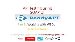 SoapUI Ready API Tutorials  Part3  Working with WSDLAPI Testing Test API  Web Service Testing [upl. by Bourne]