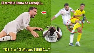 ASI FUE la TERRIBLE LESION de CARVAJAL y DESCONSOLADO LLANTO con el MADRID HOY [upl. by Vikki]