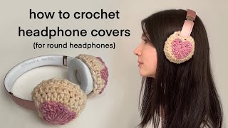 Crochet Headphone Cover Tutorial Beats solo3 and other round headphones Alexandria Masse [upl. by Nerhtak]