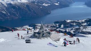 Strandafjellet Norway Alpine Skiing 4K [upl. by Neelra]