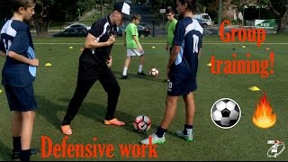 Training a group of talented players  Joner Football defensive work [upl. by Tenner]