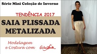 SAIA PLISSADA MODELAGEM E COSTURA COM CÉLIA ÁVILA [upl. by Clarisse]