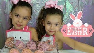 EASTER EGG Rice Krispie Treats Kids Cooking in the Kitchen [upl. by Arv321]