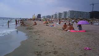 Beach walk in Romania summer 2024  part 52  Navodari  Mamaia Village [upl. by Inej]