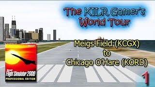 Flight Simulator 2000 Meigs Field KCGX to Chicago OHare KORD  KILR Gamers World Tour [upl. by Esilahc]