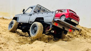 RC Big Toyota Truck OFFRoad testing in Mud Roads  RC GYAN [upl. by Lemrac]