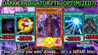 DARK ERADICATOR WARLOCK FTK  BURN  Optimized You go first you win DUEL LINKS [upl. by Simdars43]